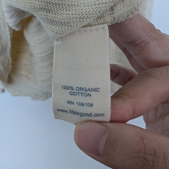 Good Karma by Life is Good Distressed Lagenlook Long Sleeve Sz L organic cotton - Picture 5 of 16